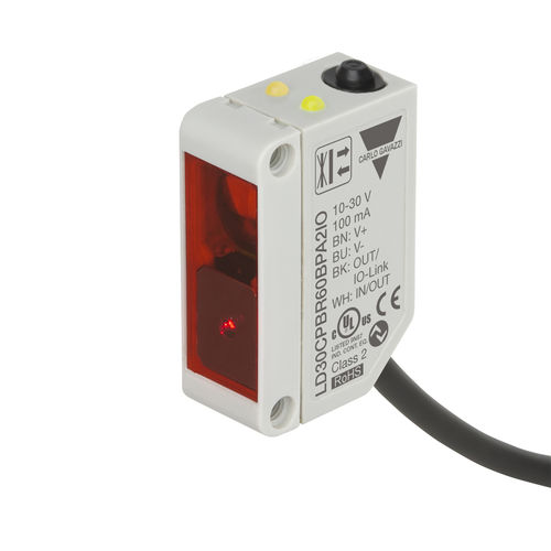 Sensor fotoelétrico com supressão de primeiro plano - LD30CPBR60BPA2IO - Carlo Gavazzi Automation SpA - com supressão de fundo / retangular / a laser