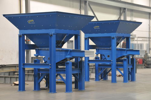 Alimentador de esteira - Action Vibratory Equipment - centrífugo / para produtos a granel / para peças