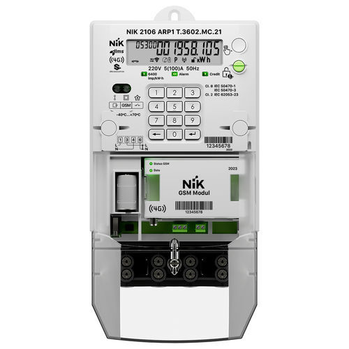 Medidor de energia elétrica trifásico - 2116 - NIK Electronics - para trilho DIN / RS-485