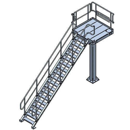 Plataforma de carregamento -  JA13 - Wiese Europe BV - para contêineres / com corrimão de segurança
