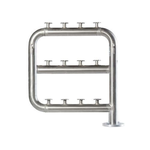Distribuidor manifold multivias - BH002 - Baterias Gatell S.A - em aço inoxidável / flangeado / para água