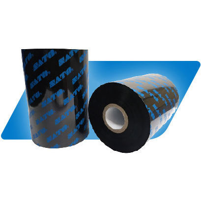 Fita de transferência térmica à base de cera - SWX-100 - SATO Europe GmbH Italy - à base de resina / para impressora de etiquetas / preta