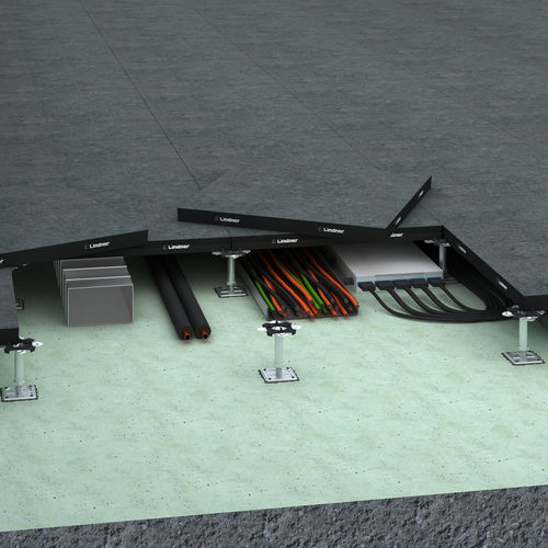 Revestimento de piso em cerâmica - CERAMIN®  - Lindner Group - em material compósito / antiderrapante / impermeável