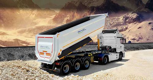 Semirreboque com caçamba - U-Type - AKYEL TREYLER MAKINE SAN. VE TIC.LTD.STI. - para produtos a granel / com 3 eixos / com 2 eixos