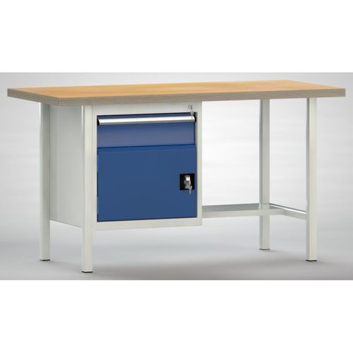 Bancada de trabalho em faia - WS118N-1500M40-E1681 - KLW LUTZ - para oficina / com gavetas / de porta
