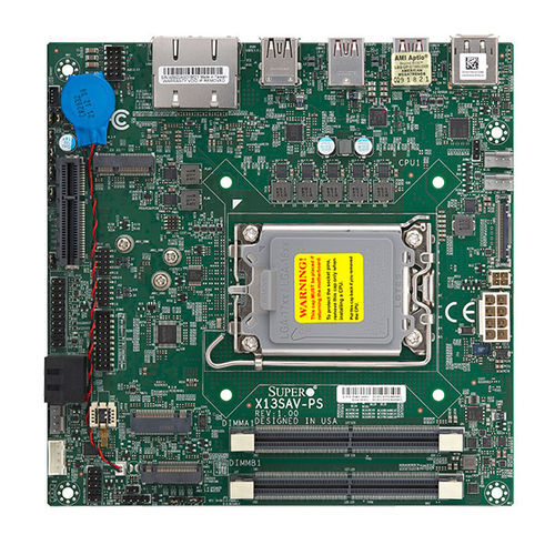Placa-mãe mini-ITX - X13SAV-PS - SUPERMICRO - Intel® Core i3 / Intel® Core i5 / Intel® Core i7