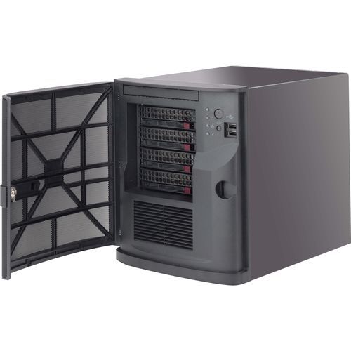 Gabinete para montagem em rack - 721TQ-350B - SUPERMICRO - compacto / 1U / de backplane