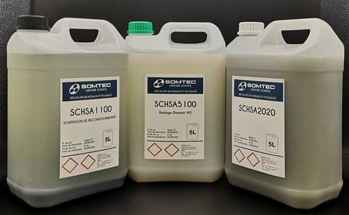 Líquido abrasivo à base de sílica - SOMOS IWT, Inc. - de carbureto de silício / de alumina / diamantado