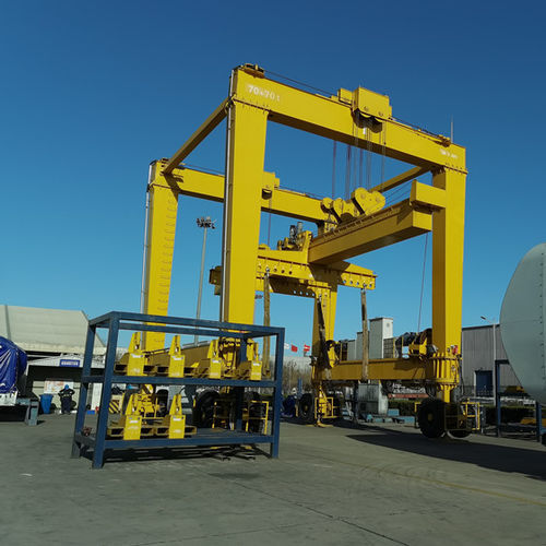 Guindaste de pórtico com travessa - BS series - Xinxiang MAGICART Cranes Co., Ltd - de rodas / para canteiros de construções pré-fabricadas / para obras de construção civil