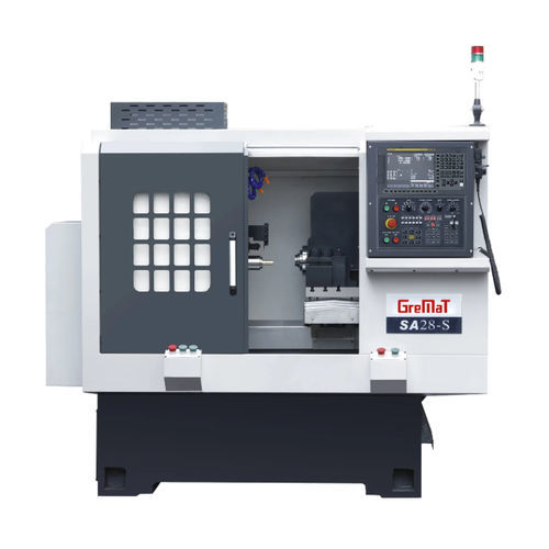 Torno CNC - SA28-S - Nanjing Genvan Intelligent Equipment Co. Ltd. - de 3 eixos / de dois fusos / 8 ferramentas