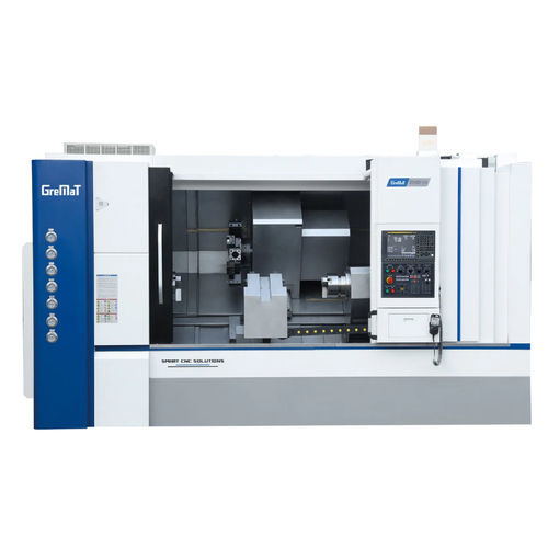 Torno CNC - DT500ES-1500 - Nanjing Genvan Intelligent Equipment Co. Ltd. - de 3 eixos / de barramento inclinado / de dois fusos