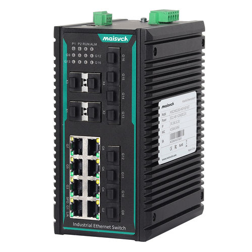 Switch de rede gerenciável - MISCOM8220GX-4XGF-8GF-8GT - Maisvch - 20 portas / de nível 3 / de fibra óptica