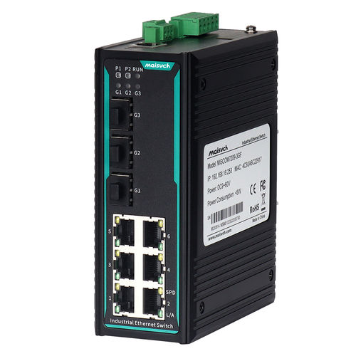 Switch de rede gerenciável - MISCOM7209-3GF - Maisvch - 9 portas / de nível 2 / Gigabit