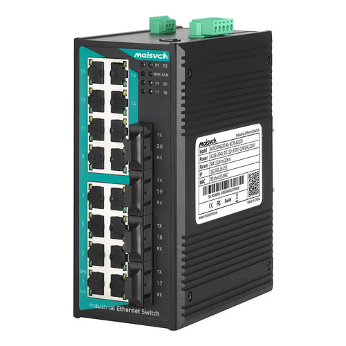 Switch de rede gerenciável - MISCOM6220-4F - Maisvch - 20 portas / de nível 2 / para trilho DIN