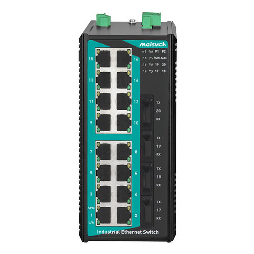 Switch de rede não gerenciável - MIEN2220-4F - Maisvch - 20 portas / de nível 2 / para trilho DIN
