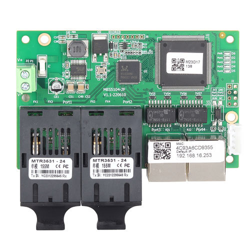 Switch de rede gerenciável - MES5104-2F - Maisvch - 4 portas / de nível 2 / embutido