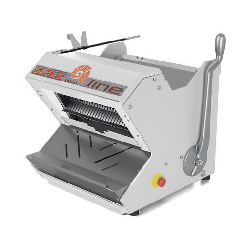Fatiador de pão industrial semiautomático - BS450B - RAM Pétrins - com sistema de embalagem