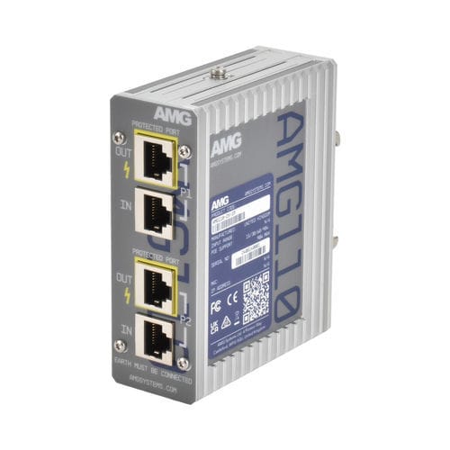 Dispositivo de proteção contra surtos PoE - AMG110-2X-SP - AMG Systems - compacto / RJ45 / para trilho DIN
