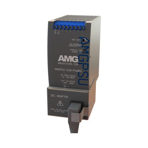 Fonte de alimentação elétrica para trilho DIN - AMGPSU-I48-P480A-IEC - AMG Systems - CA/CC / ajustável / IP20