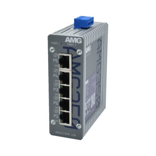 Switch de rede não gerenciável - AMG350-5G  - AMG Systems - 5 portas / para trilho DIN / de parede