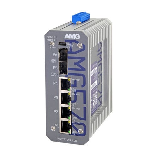 Switch de rede gerenciável - AMG570-2GBT-2GAT-2S-P240 - AMG Systems - 6 portas / Gigabit Ethernet / de nível 3