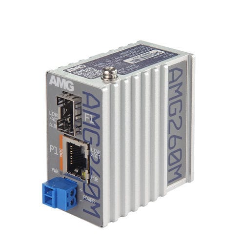 Conversor multimédia - AMG260M-1FAT-1S-P30 - AMG Systems - Ethernet / para trilho DIN / compacto