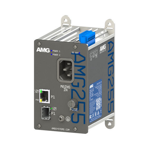 Conversor multimédia - AMG255-1GAT-1S-P30 - AMG Systems - Ethernet / Gigabit Ethernet / para trilho DIN