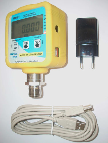 Manômetro absoluto - MANU-4A - PROTAIS-VIGIL  HYDROPNEU TECHNOLOGIC - de pressão relativa / digital / em alumínio