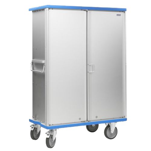 Armário de acondicionamento - H01A33 - Recycleoffice - com rodízios / com portas de bater / com 2 portas