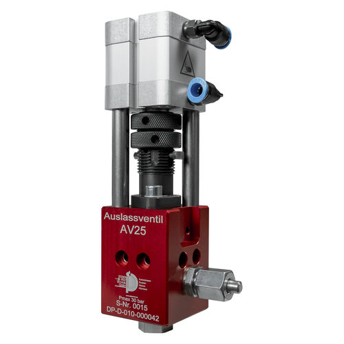 Válvula de saída - AV25 - Dosier- und Prüftechnik GmbH - pneumática / de pequenas dimensões / para aplicações industriais