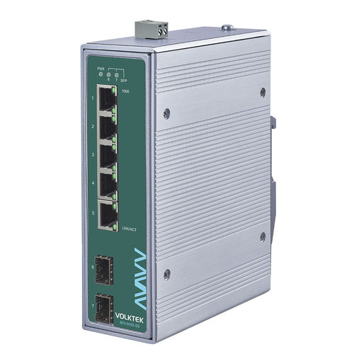 Switch de rede não gerenciável - IEN-9425-SS - Volktek - 7 portas / Gigabit Ethernet / ProfiNet