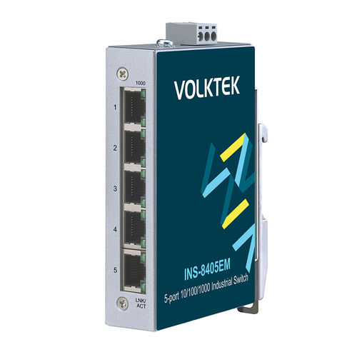Switch de rede não gerenciável - INS-8405EM - Volktek - 5 portas / Gigabit Ethernet / ProfiNet