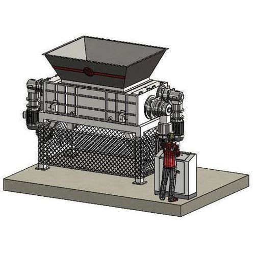 Triturador de 4 eixos - 180130S-MAX - ISVE - para resíduos industriais / com transportador contínuo / reforçado