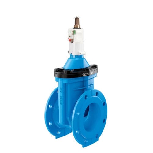 Válvula de gaveta - 4000STE3 - Hawle - com volante / para água / flangeada
