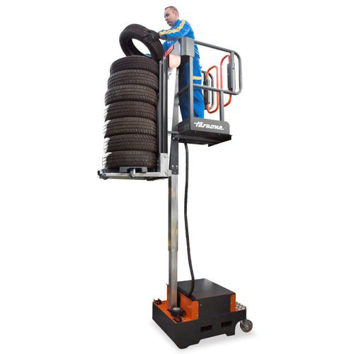 Selecionadora de pedidos VNA - E5 Tires - Elevah - elétrica / com garfo elevador / vertical