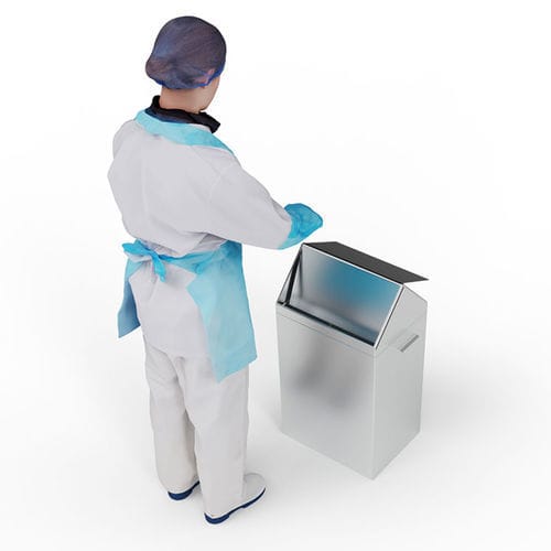 Lixeira em aço inoxidável - 514/002032 - CM Process Solutions LLC - enterrada / para resíduos orgânicos / com tampa