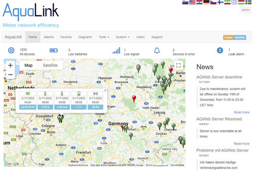 Software de monitoramento - AQ LINK GmbH - de controle / de interface / para detecção de vazamentos