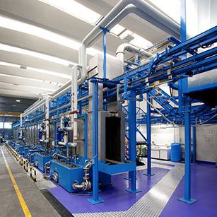 Linha de pré-tratamento de superfície automática - Tecnofirma SpA