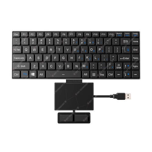 Teclado embutido - K-TEK-V285-FN-BL-FC-SC-DWP+TP85-DML+2K-FC - Key Technology Rugged System Limited - com interruptores de tesoura / 86 teclas / mouse integrado com 2 teclas