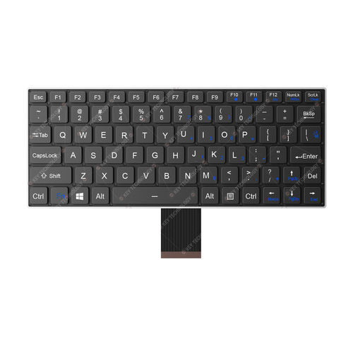 Teclado embutido - K-TEK-V268-FN-BL-FC-SC-DM-DWP - Key Technology Rugged System Limited - com interruptores de tesoura / 80 teclas / para a indústria do transporte