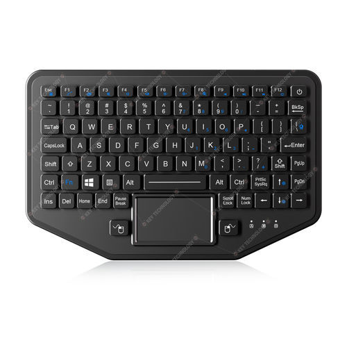 Teclado embutido - K-TEK-M275TP-FN-BL-FC-KC-FDT-WF - Key Technology Rugged System Limited - contacto carbono / mouse integrado com 2 teclas / 92 teclas