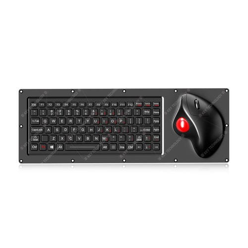 Teclado de mesa - K-TEK-M425-OTB-FN-BL-BT-NV-151B - Key Technology Rugged System Limited - contacto carbono / mouse integrado com 3 teclas / 87 teclas