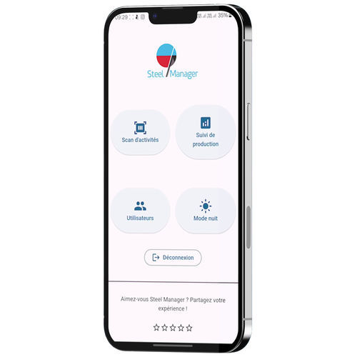Aplicação móvel de monitoramento - STEEL MANAGER - de acompanhamento da produção / de acesso à distância / para smartphone