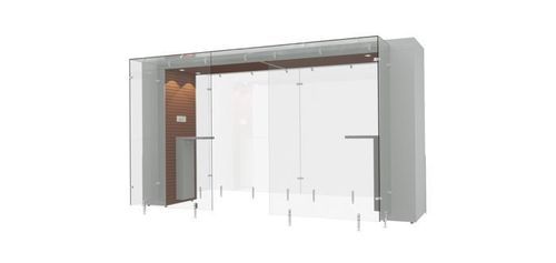 Cabine de fumadores com filtro HEPA - SPAREA 4M - Longhi Air - em vidro temperado / em MDF / em aço
