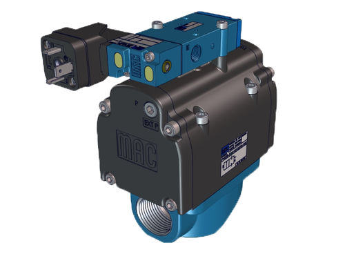 Válvula solenoide de ação indireta - PV03 - OI TECHNOLOGIES - de 4 vias / para produtos alimentares / de alta vazão