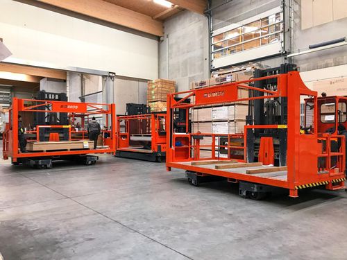 Selecionadora de pedidos elétrica - DIMOS Maschinenbau GmbH - com garfo elevador / para armazém