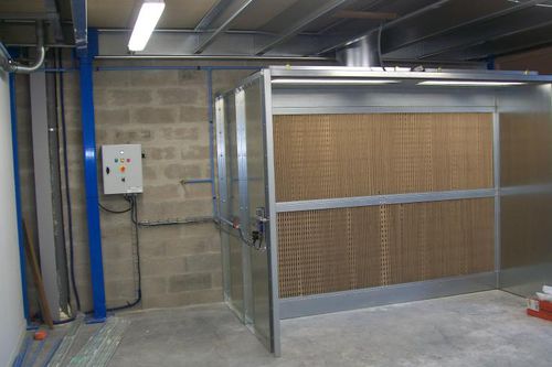 Cabine de pintura aberta - GIRARDEAU SAS - para peças de reposição / com filtro seco