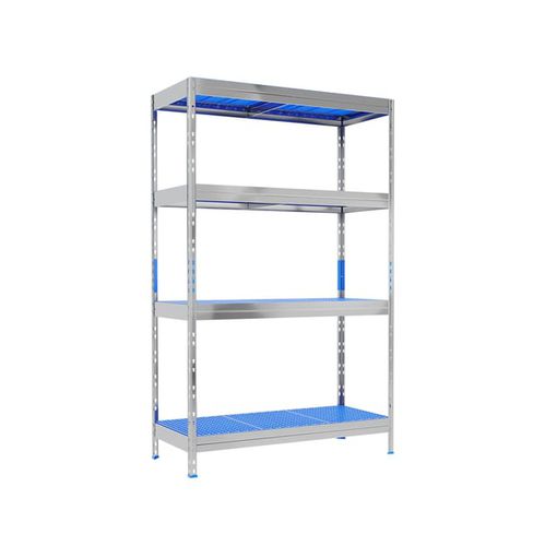 Sistema de armazenamento com prateleiras - W.S. Worldwide Shelving GmbH - dinâmico / modular / de rebites