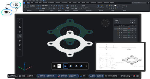 Software de CAD - BricsCAD® Pro - Bricsys NV I Part of Hexagon - de visualização / de design / de pós-processamento
