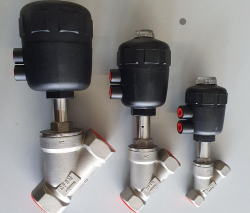Válvula pneumática - AFSIPFMC - air fluid solutions - de bloqueio / com rosca / de assento angular
